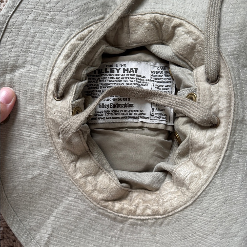 Tilley Endurables Hat Size 7 1/4 Cream Duck Fishing Outdoor Safari Hiking Boonie - Picture 5 of 8